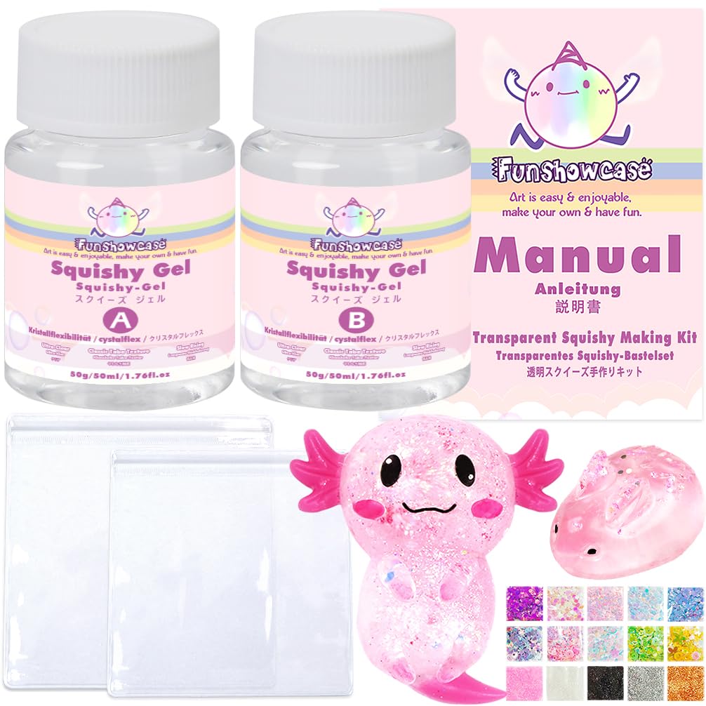 Amazon | FUNSHOWCASE スクイーズレジンセット 100ml クリア 封入